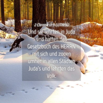 Picture 04 - 2 Chronik 17:9 LUTH1912 - Und sie lehrten in Juda und hatten das Gesetzbuch - Bible Verse Picture