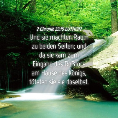 Picture 04 - 2 Chronik 23:15 LUTH1912 - Und sie machten Raum zu beiden Seiten; und da sie - Bible Verse Picture