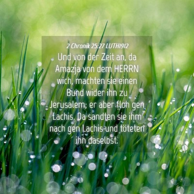 Picture 04 - 2 Chronik 25:27 LUTH1912 - Und von der Zeit an, da Amazja von dem HERRN - Bible Verse Picture