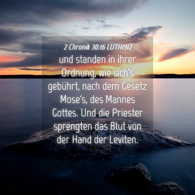 Picture 04 - 2 Chronik 30:16 LUTH1912 - und standen in ihrer Ordnung, wie sich's - Bible Verse Picture