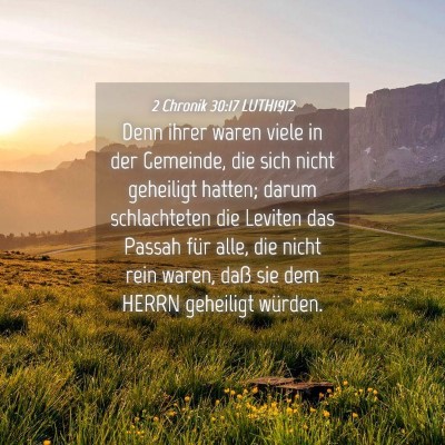 Picture 04 - 2 Chronik 30:17 LUTH1912 - Denn ihrer waren viele in der Gemeinde, die sich - Bible Verse Picture