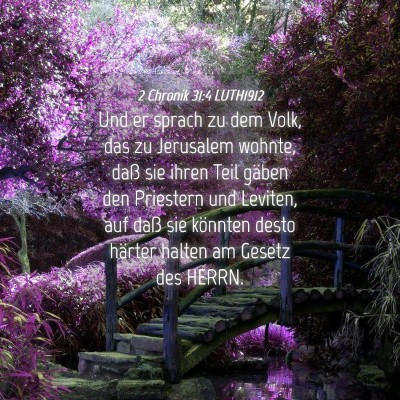 Picture 04 - 2 Chronik 31:4 LUTH1912 - Und er sprach zu dem Volk, das zu Jerusalem - Bible Verse Picture