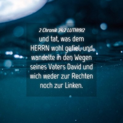 Picture 04 - 2 Chronik 34:2 LUTH1912 - und tat, was dem HERRN wohl gefiel, und wandelte - Bible Verse Picture