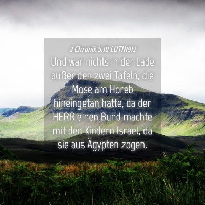 Picture 04 - 2 Chronik 5:10 LUTH1912 - Und war nichts in der Lade außer den zwei - Bible Verse Picture