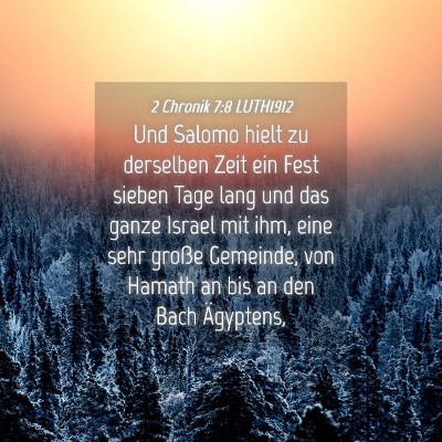 Picture 04 - 2 Chronik 7:8 LUTH1912 - Und Salomo hielt zu derselben Zeit ein Fest - Bible Verse Picture