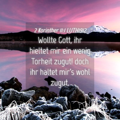 Picture 04 - 2 Korinther 11:1 LUTH1912 - Wollte Gott, ihr hieltet mir ein wenig Torheit - Bible Verse Picture