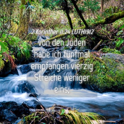 Picture 04 - 2 Korinther 11:24 LUTH1912 - von den Juden habe ich fünfmal empfangen vierzig - Bible Verse Picture