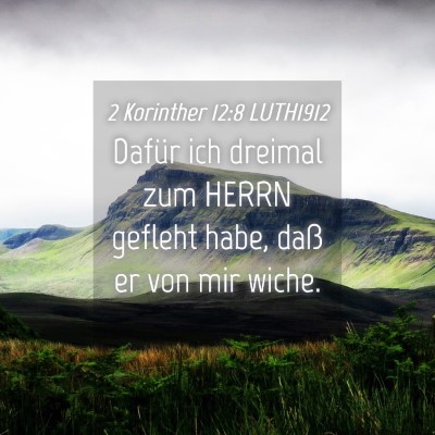 Picture 04 - 2 Korinther 12:8 LUTH1912 - Dafür ich dreimal zum HERRN gefleht habe, daß - Bible Verse Picture