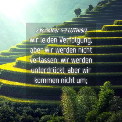 Picture 04 - 2 Korinther 4:9 LUTH1912 - wir leiden Verfolgung, aber wir werden nicht - Bible Verse Picture