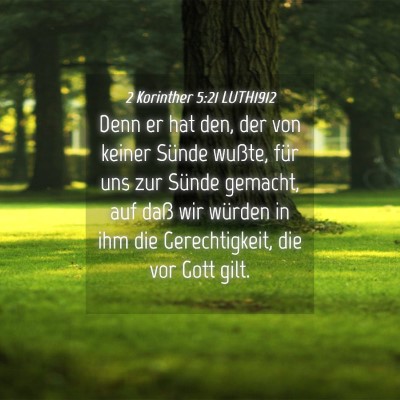 Picture 04 - 2 Korinther 5:21 LUTH1912 - Denn er hat den, der von keiner Sünde wußte, - Bible Verse Picture