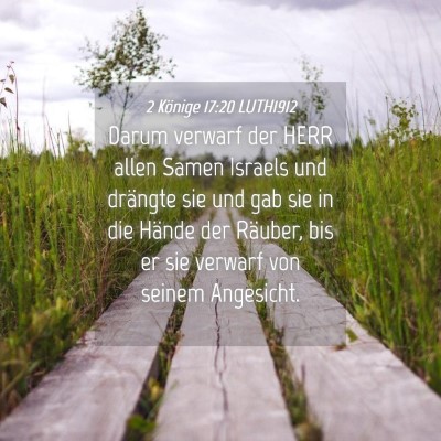 Picture 04 - 2 Könige 17:20 LUTH1912 - Darum verwarf der HERR allen Samen Israels und - Bible Verse Picture