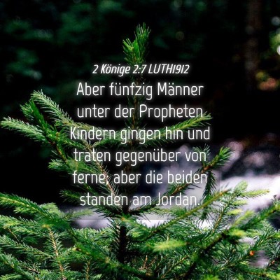 Picture 04 - 2 Könige 2:7 LUTH1912 - Aber fünfzig Männer unter der Propheten Kindern - Bible Verse Picture