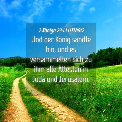 Picture 04 - 2 Könige 23:1 LUTH1912 - Und der König sandte hin, und es versammelten - Bible Verse Picture