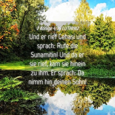 Picture 04 - 2 Könige 4:36 LUTH1912 - Und er rief Gehasi und sprach: Rufe die - Bible Verse Picture