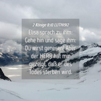 Picture 04 - 2 Könige 8:10 LUTH1912 - Elisa sprach zu ihm: Gehe hin und sage ihm: Du - Bible Verse Picture