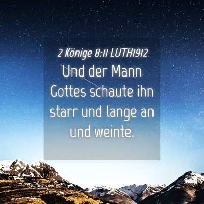 Picture 04 - 2 Könige 8:11 LUTH1912 - Und der Mann Gottes schaute ihn starr und lange - Bible Verse Picture