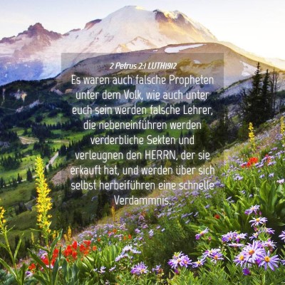 Picture 04 - 2 Petrus 2:1 LUTH1912 - Es waren auch falsche Propheten unter dem Volk, - Bible Verse Picture