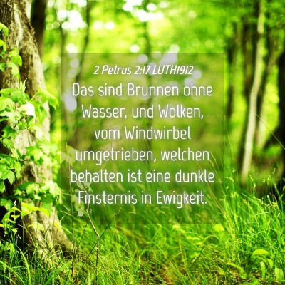 Picture 04 - 2 Petrus 2:17 LUTH1912 - Das sind Brunnen ohne Wasser, und Wolken, vom - Bible Verse Picture
