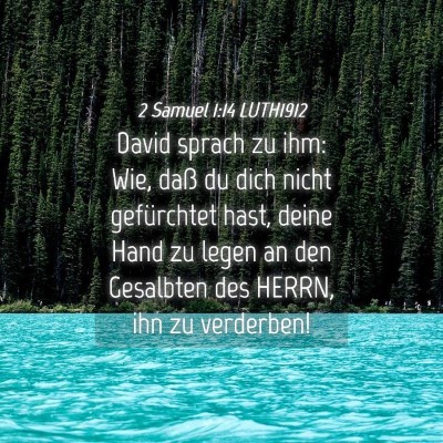 Picture 04 - 2 Samuel 1:14 LUTH1912 - David sprach zu ihm: Wie, daß du dich nicht - Bible Verse Picture