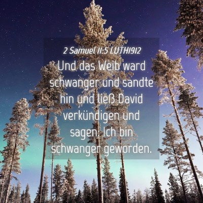 Picture 04 - 2 Samuel 11:5 LUTH1912 - Und das Weib ward schwanger und sandte hin und - Bible Verse Picture