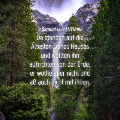 Picture 04 - 2 Samuel 12:17 LUTH1912 - Da standen auf die Ältesten seines Hauses und - Bible Verse Picture