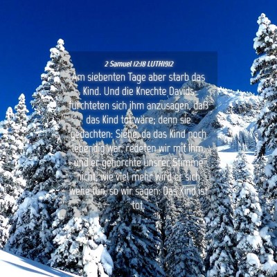 Picture 04 - 2 Samuel 12:18 LUTH1912 - Am siebenten Tage aber starb das Kind. Und die - Bible Verse Picture