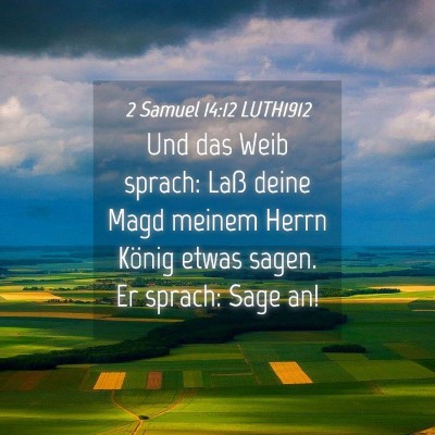 Picture 04 - 2 Samuel 14:12 LUTH1912 - Und das Weib sprach: Laß deine Magd meinem Herrn - Bible Verse Picture