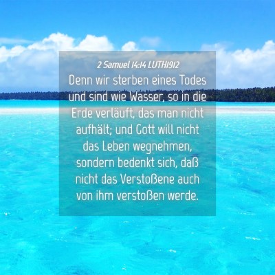 Picture 04 - 2 Samuel 14:14 LUTH1912 - Denn wir sterben eines Todes und sind wie Wasser, - Bible Verse Picture