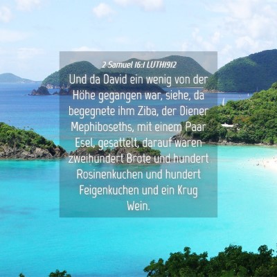 Picture 04 - 2 Samuel 16:1 LUTH1912 - Und da David ein wenig von der Höhe gegangen - Bible Verse Picture