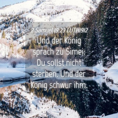 Picture 04 - 2 Samuel 19:23 LUTH1912 - Und der König sprach zu Simei: Du sollst nicht - Bible Verse Picture