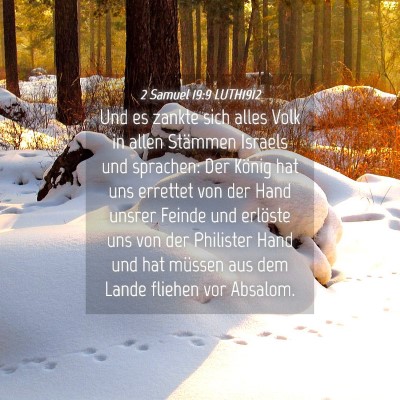 Picture 04 - 2 Samuel 19:9 LUTH1912 - Und es zankte sich alles Volk in allen Stämmen - Bible Verse Picture