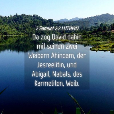 Picture 04 - 2 Samuel 2:2 LUTH1912 - Da zog David dahin mit seinen zwei Weibern - Bible Verse Picture