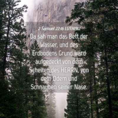 Picture 04 - 2 Samuel 22:16 LUTH1912 - Da sah man das Bett der Wasser, und des Erdbodens - Bible Verse Picture