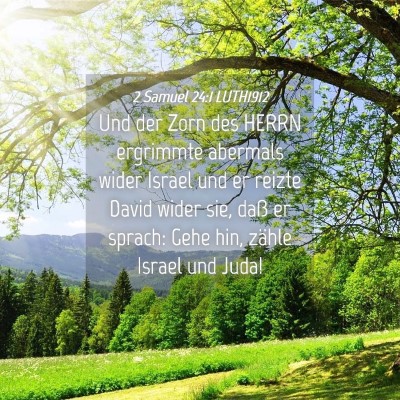 Picture 04 - 2 Samuel 24:1 LUTH1912 - Und der Zorn des HERRN ergrimmte abermals wider - Bible Verse Picture