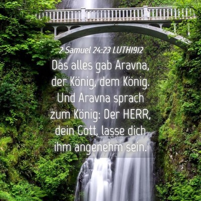 Picture 04 - 2 Samuel 24:23 LUTH1912 - Das alles gab Aravna, der König, dem König. Und - Bible Verse Picture