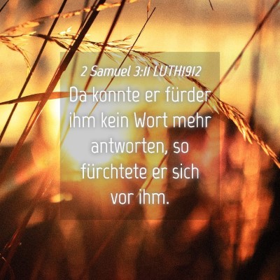 Picture 04 - 2 Samuel 3:11 LUTH1912 - Da konnte er fürder ihm kein Wort mehr - Bible Verse Picture