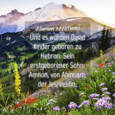 Picture 04 - 2 Samuel 3:2 LUTH1912 - Und es wurden David Kinder geboren zu Hebron: - Bible Verse Picture