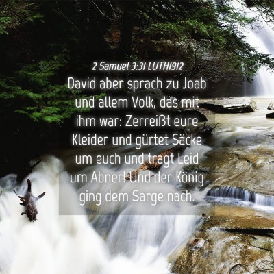 Picture 04 - 2 Samuel 3:31 LUTH1912 - David aber sprach zu Joab und allem Volk, das mit - Bible Verse Picture