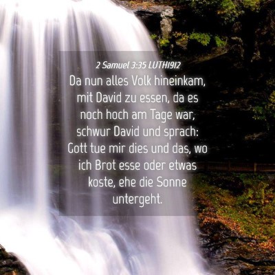 Picture 04 - 2 Samuel 3:35 LUTH1912 - Da nun alles Volk hineinkam, mit David zu essen, - Bible Verse Picture