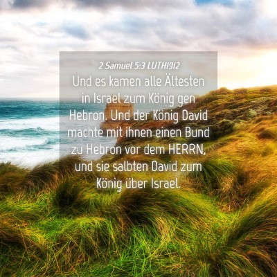 Picture 04 - 2 Samuel 5:3 LUTH1912 - Und es kamen alle Ältesten in Israel zum König - Bible Verse Picture