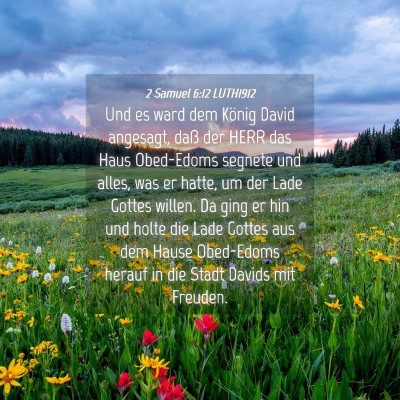 Picture 04 - 2 Samuel 6:12 LUTH1912 - Und es ward dem König David angesagt, daß der - Bible Verse Picture