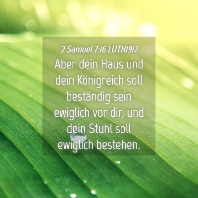 Picture 04 - 2 Samuel 7:16 LUTH1912 - Aber dein Haus und dein Königreich soll - Bible Verse Picture