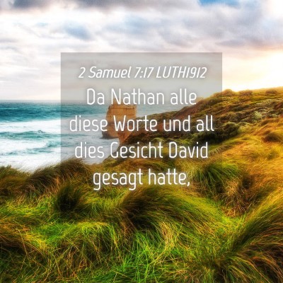 Picture 04 - 2 Samuel 7:17 LUTH1912 - Da Nathan alle diese Worte und all dies Gesicht - Bible Verse Picture