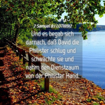 Picture 04 - 2 Samuel 8:1 LUTH1912 - Und es begab sich darnach, daß David die - Bible Verse Picture