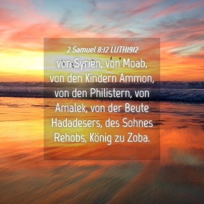 Picture 04 - 2 Samuel 8:12 LUTH1912 - von Syrien, von Moab, von den Kindern Ammon, von - Bible Verse Picture