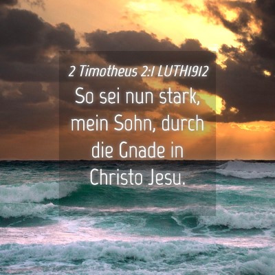Picture 04 - 2 Timotheus 2:1 LUTH1912 - So sei nun stark, mein Sohn, durch die Gnade in - Bible Verse Picture