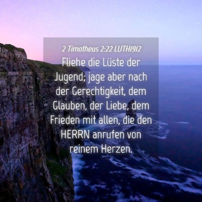 Picture 04 - 2 Timotheus 2:22 LUTH1912 - Fliehe die Lüste der Jugend; jage aber nach der - Bible Verse Picture