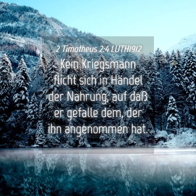 Picture 04 - 2 Timotheus 2:4 LUTH1912 - Kein Kriegsmann flicht sich in Händel der - Bible Verse Picture