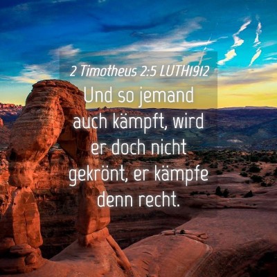 Picture 04 - 2 Timotheus 2:5 LUTH1912 - Und so jemand auch kämpft, wird er doch nicht - Bible Verse Picture