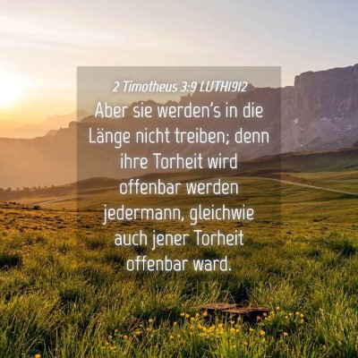 Picture 04 - 2 Timotheus 3:9 LUTH1912 - Aber sie werden's in die Länge nicht treiben; - Bible Verse Picture